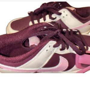 Nike Burgundy and Pink Sneakers